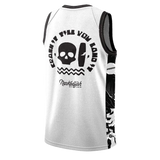 Crash it - White Unisex Sleeveless Rash Guard