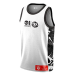 Crash it - White Unisex Sleeveless Rash Guard