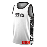 Crash it - White Unisex Sleeveless Rash Guard