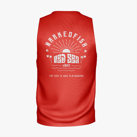 Red Sea - Red Male Sleeveless Rash Guard
