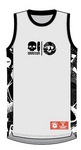 Crash it - White Unisex Sleeveless Rash Guard