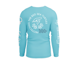 Turtle Watch - Cyan Unisex Long Sleeve Rash Guard
