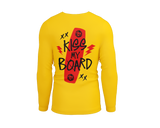 Kiss my Board - Yellow Unisex Long Sleeve Rash Guard (Copy)