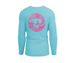 Narkedfish - Cyan Unisex Long Sleeve Rash Guard