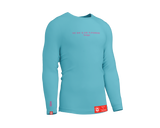Narkedfish - Cyan Unisex Long Sleeve Rash Guard